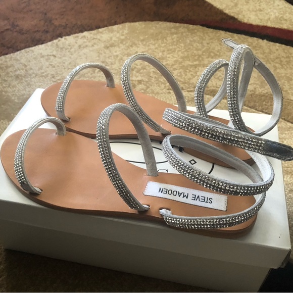 Steve Madden Garnish Rhinestone Sandals-7.5 - Picture 5 of 6